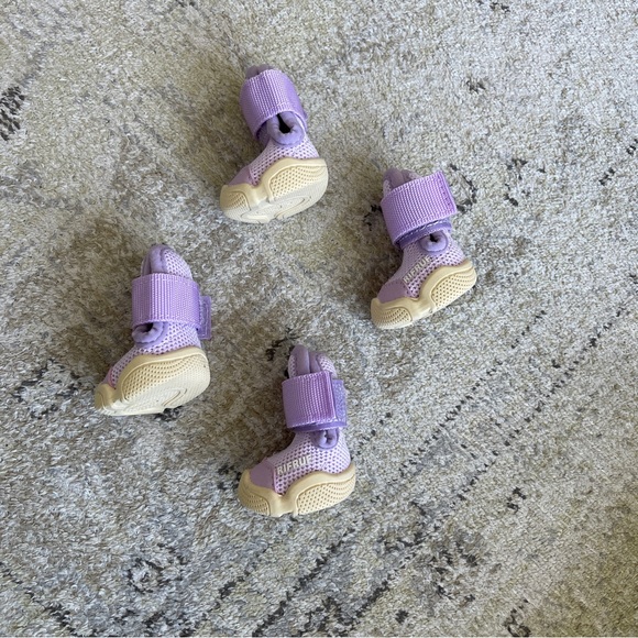 Lavender Dog Booties with Velcro Straps - Picture 3 of 3